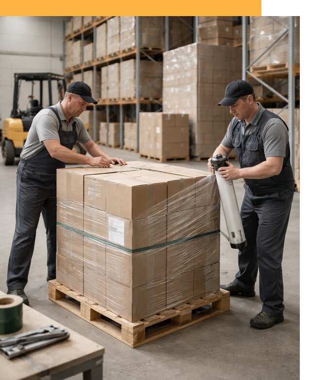 Упаковка и паллетирование грузов от 3592 руб: защита и крепление